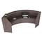 Linea Italia Curved Reception Desk with Counter, 2 Units, 124 inW x 49 inD, Mocha ZUT296 - alternate 2